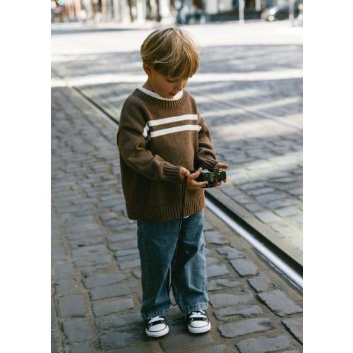 Double Stripe Knit- Mocha