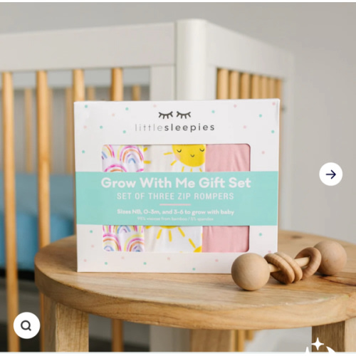 Pastel Rainbows, Bubblegum & Sunshine Zippy Grow With Me Gift Box - Little Sleepies