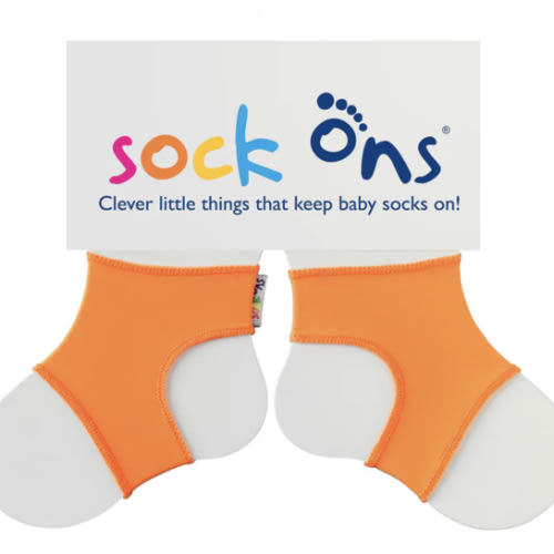 Sock Ons- Orange 6-12m