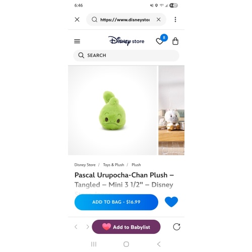 Pascal Urupocha-Chan Plush – Tangled – Mini 3 1/2'' – Disney Store Japan | Disney Store