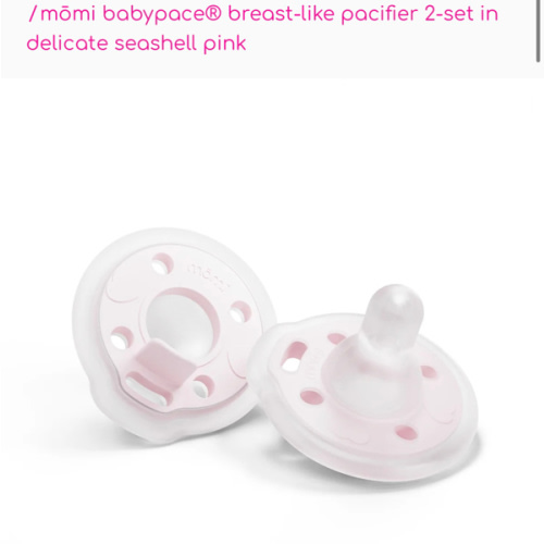 babypace® breast-like pacifier 2-set in delicate seashell | mōmi