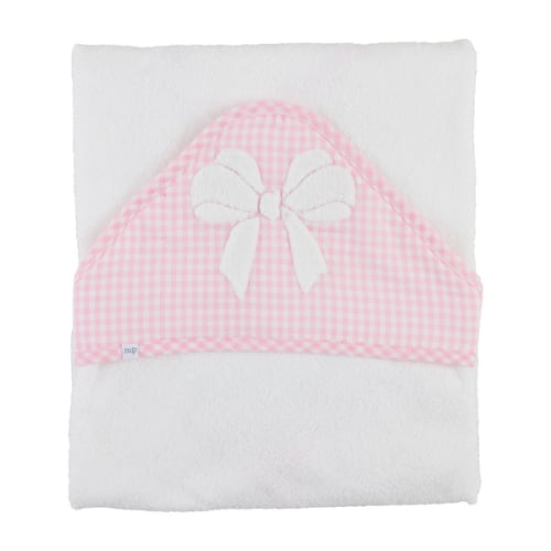 Pink Bow Hooded Towel | Mud Pie