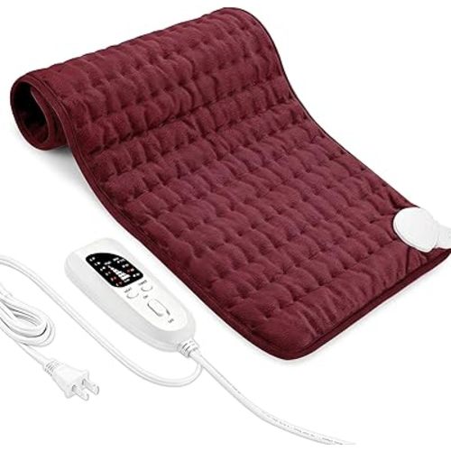 Electric Heating Pad with 6 Heat Settings, Auto Shut Off, Dry Electric Heating for Back Neck Knee Arms Legs Shoulder Heat Pads for Christmas Birthday Father Mother's Day