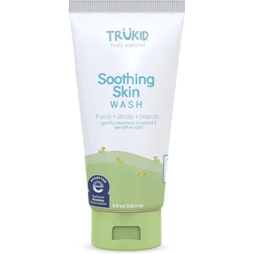 TruKid Kids Body Wash – Natural, Unscented Face, Body & Hand Wash for Sensitive Skin - NEA-Accepted for Eczema – Dermatologist Tested, Non-Toxic, Tear-Free Baby Bath Essential, 8 fl oz