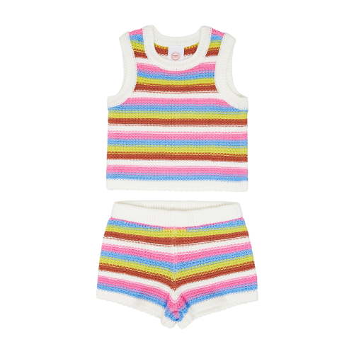 Wonder Nation Toddler Girl Crochet Tank and Short Set, Sizes 12M-5T