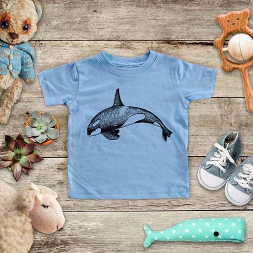 Orca or Stingray Sea Ocean Animal Shirt Baby Bodysuit Toddler