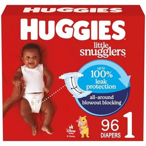 HUGGIES Diapers Size 1 - Huggies Little Snugglers Disposable Baby HUGGIES Diapers, 96ct, Giga Pack
