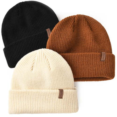 FURTALK 3 Pack Toddler Beanie Baby Boys Girls Beanies Kids Winter Hats Children Knit Warm Caps