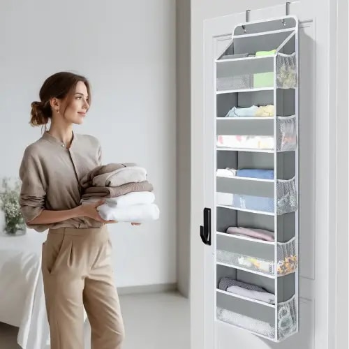 DELAMU Over-the-Door Organizer | Hanging Storage Bag for Bedroom/Bathroom/Apartments/Dorms - TikTok Shop