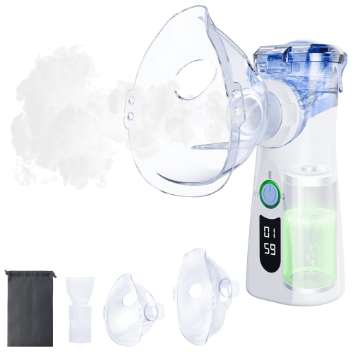 Portable Handheld Mist Device for Home Use Quiet Mesh Atomizer for Adults & Kids Blue