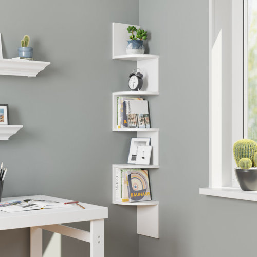 17 Stories Lundquist 49.6'' H x 7.9'' W Corner Bookcase & Reviews | Wayfair