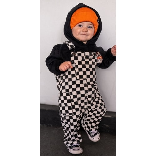 Little Trouble Checkered Overalls | Little Trouble