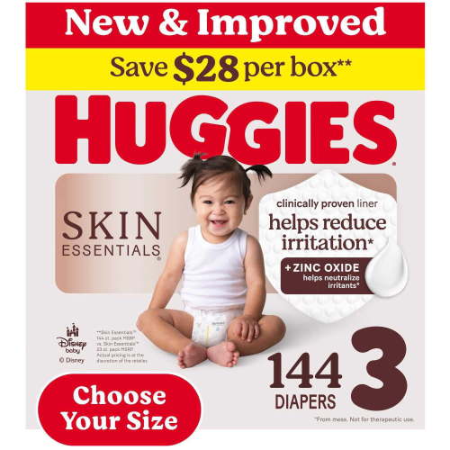 Huggies Skin Essentials Baby Diapers, Sizes 1-6 - Samsclub.com