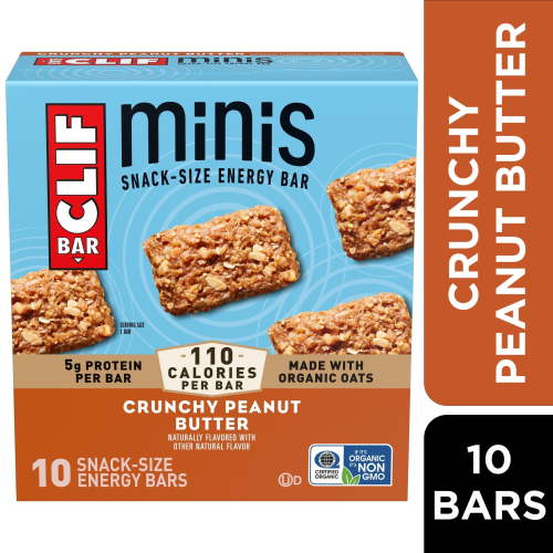 CLIF BAR Minis Crunchy Peanut Butter Flavor Snack-Size Energy Bars, 10ct