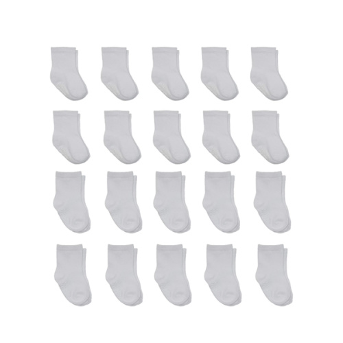 Little Me 20-Pack Newborn Baby Infant & Toddler Unisex Socks, 0-12/12-24 Months, Assorted Size Pack, White