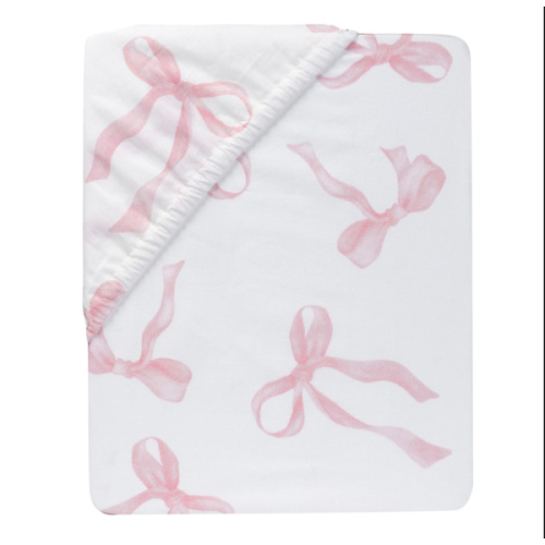 Coquette Floral Bows Fitted Crib Sheet