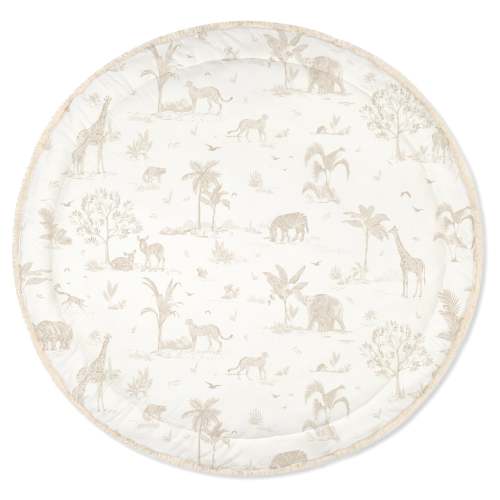 Organic Cotton Quilted Play Mat - Safari