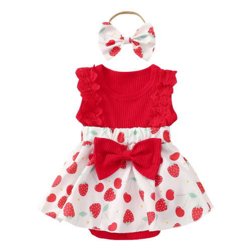 Leey-World Baby Girl Onesies Baby Short Sleeve Onesie Bodysuits Short Sleeve Onesies Girl(Red,12-18 Months)