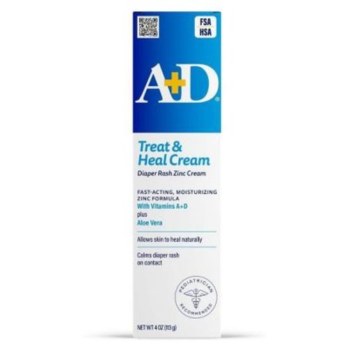 A+D Zinc Oxide Diaper Rash Cream - 4oz