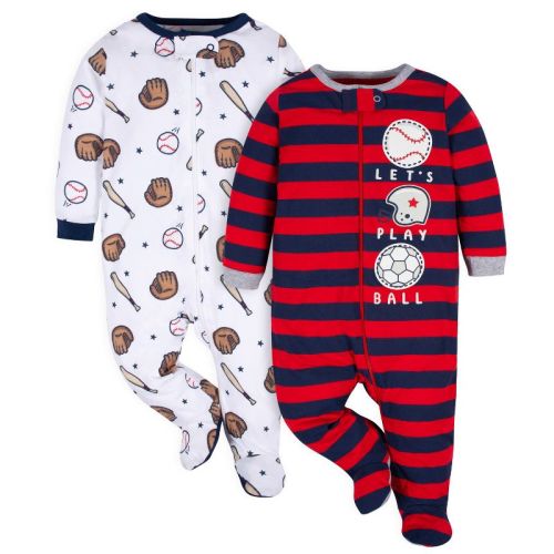 Gerber Baby Boys' Footed Pajamas, 2-Pack