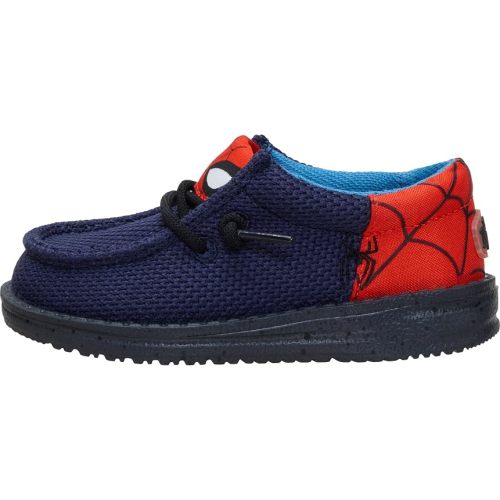 HEYDUDE Unisex Toddler Wally Funk Spiderman Slip On Shoe | Lightweight Toddler Loafer | Flexible Sole | Easy On Fit