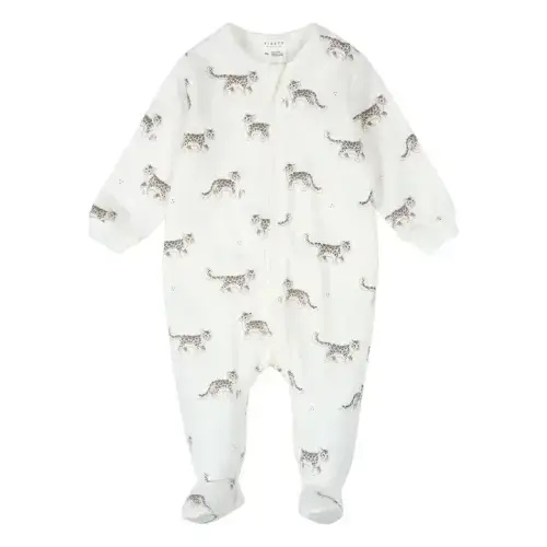 Organic cotton Leopard pyjamas | White