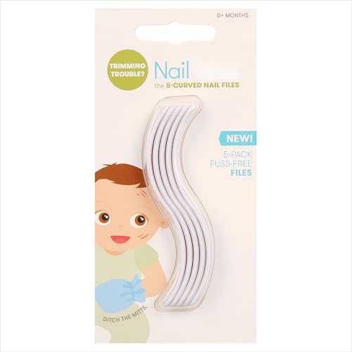 5 - Pack S - Curved Baby Nail Files - Perfect for Gentle Nail Trimming!