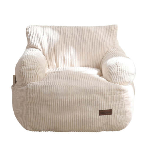 MAXYOYO Kids Bean Bag Chair, Stuffed Toddler Bean Bag Sofa with Filler Bean Bag Chair for Boys and Girls, Beige