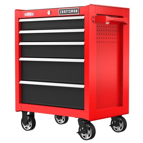 CRAFTSMAN 2000 Series 26.85-in W x 34.27-in H 5 -Drawer Steel Rolling Tool Cabinet ( Red )