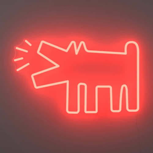 Keith Haring Barking Dog Neon Sign