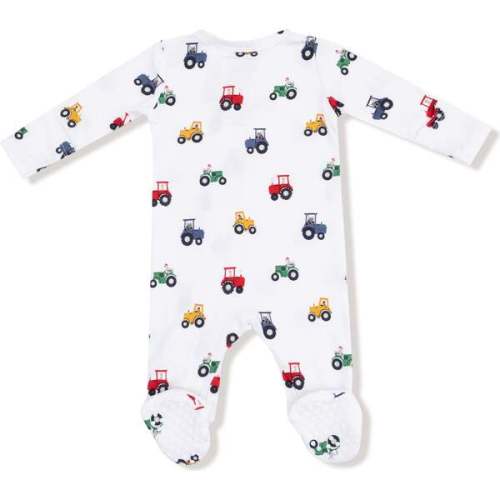 2 Way Zipper Footie, Mini Tractors - Angel Dear | Maisonette