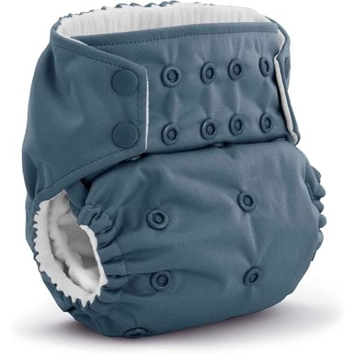 Kanga Care Rumparooz G3 Stay Dry Cloth Diaper Reusable One Size Pocket Diaper Patented Inner Double Gusset 2 pcs Microfiber Insert Soaker (6-55+ lbs) - Dusk