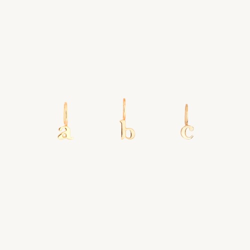 Tiniest Gold Initial Charm | Catbird