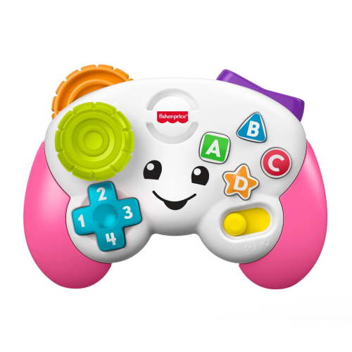 Fisher-Price Laugh & Learn Pink Gaming Controller Toy with Lights & Music for Babies 6 Months to 3 Years