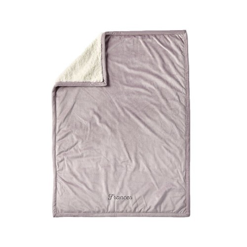 Sherpa-Backed Chamois Baby Blanket