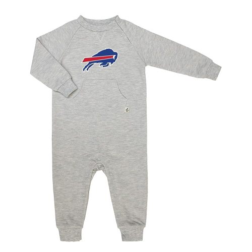NFL Football Team Logo Unisex Baby French Terry Jumpsuit in Grey