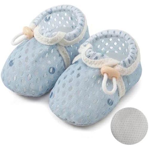 Baby Booties Toddler Cozy First Walking Boots Stay-on Soft Cozy Cotton Non-Slip Gripper Crib Shoes for Infants Boys Girls