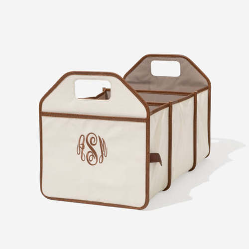 Monogrammed Trunk Organizer | Solid Ivory