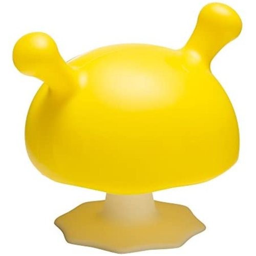 Mombella Mimi the mushroom super soft skin-like infant nipple shaped soothing teether for sucking babies, Help with breast feeding waning and Prevent digit sucking. For 0-6months,Lemon - Yellow