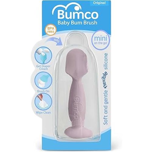 Bumco Diaper Cream Spatula (Mini) - BPA-free Butt Paste Diaper Cream Applicator, Soft & Flexible Diaper Rash Cream Applicator, Butt Spatula Baby, Mom-Invented Diaper Bag Essentials (Lilac)