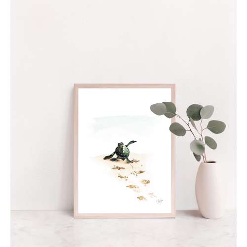 Green Sea turtle decor, sea turtle wall art, sea life watercolor, Turtle Painting, sea turtle nursery, sea turtle watercolor sea turtle gift