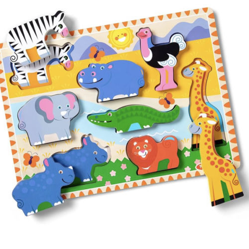 Melissa & Doug Melissa & Doug Safari Wooden Chunky Puzzle (8 pcs)