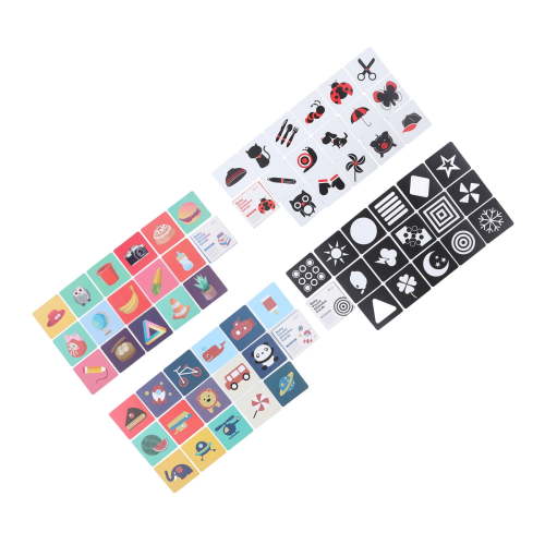 Baby Learning Flash Cards, Visual Stimulation Colorful High Constrast 64pcs Baby Flashcards Water Proof for Early Education - Walmart.ca