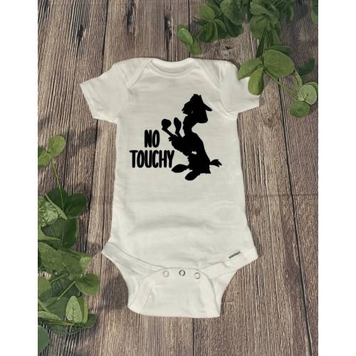 No touchy baby bodysuit - infant - baby - toddler - gift - cute - little - funny - clothes - gender neutral- germs- touch- safe- movie-llama