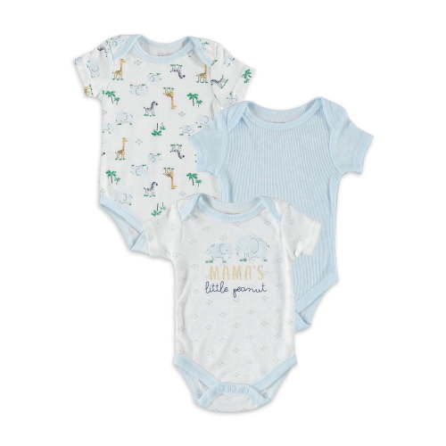 Kyle & Deena Baby Boy 3 PK Bodysuits, Sizes Newborn-9 Months