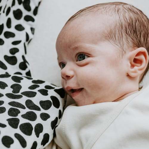Animal Print Muslin Burp Cloths, Black And White (Pack Of 3) - Etta Loves | Maisonette