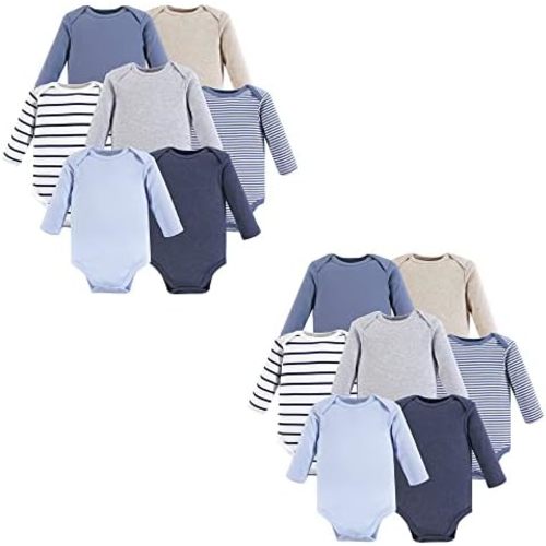 Hudson Baby Unisex Baby Cotton Long-Sleeve Bodysuits