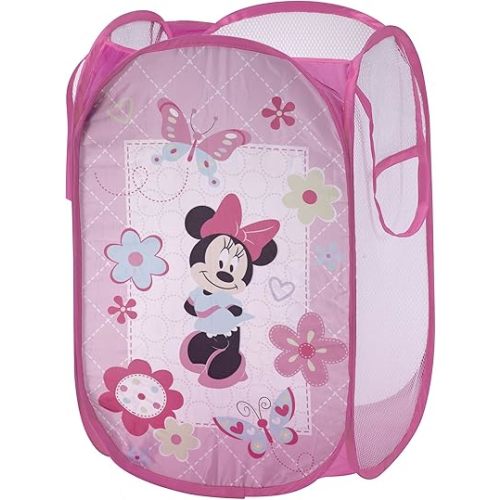 Disney Minnie Mouse Pop Up Hamper, Pink/Aqua