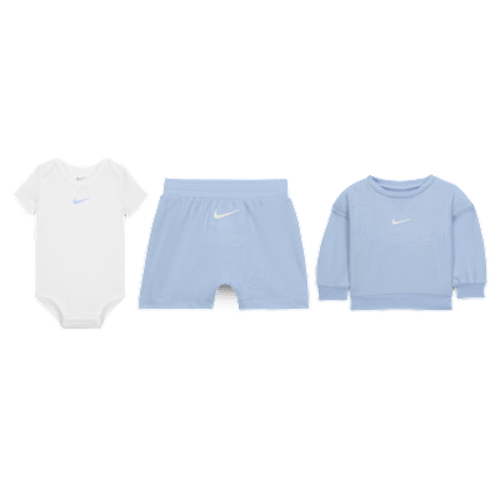 Nike Essentials Baby (0-9M) Crew and Shorts Set