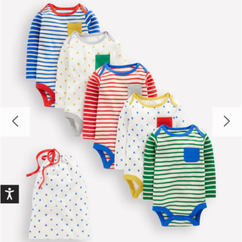 Striped 5 Pack Bodies-Multi Stripes/Stars | Boden USA
